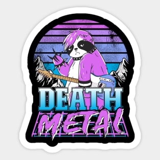 Retrowave Pastel Goth Sloth 80s Retro Death Metal Sticker